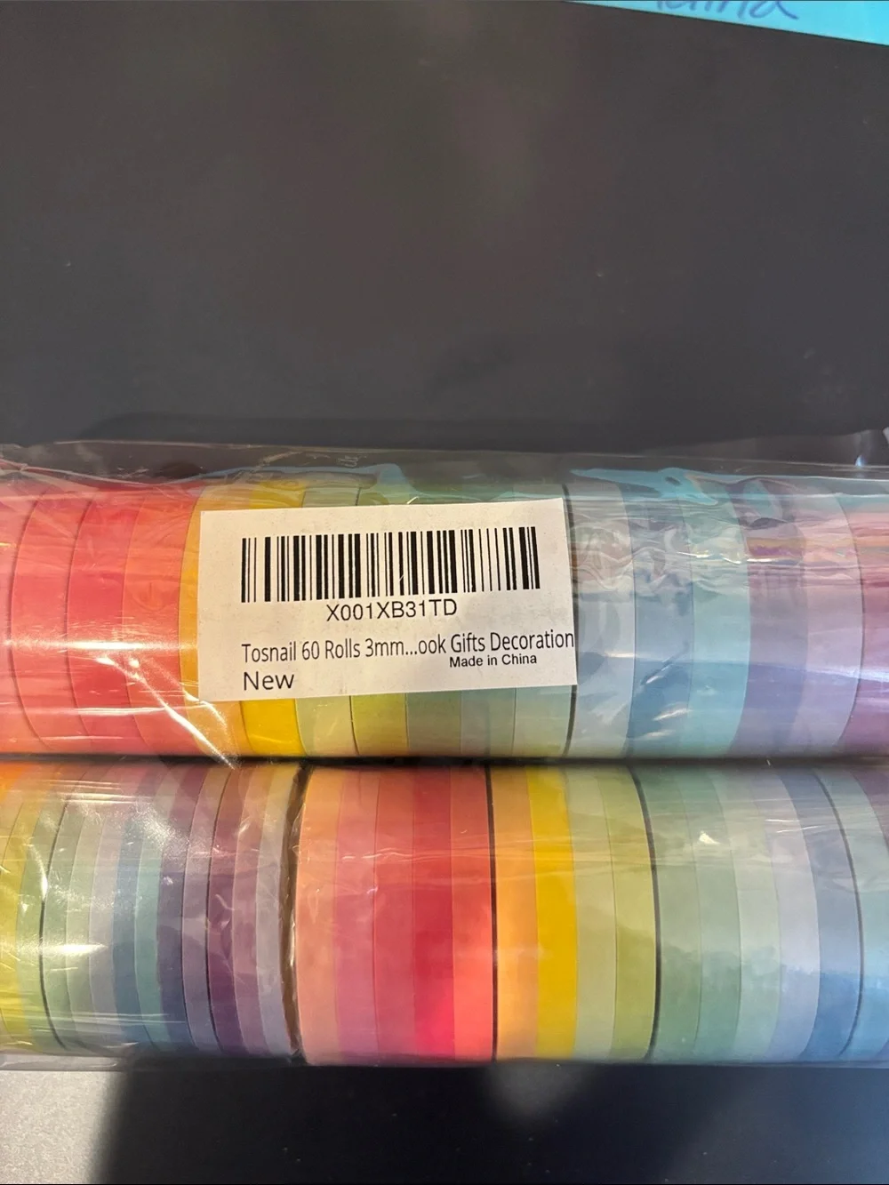 Rainbow Pastel Adhesive Party Tape Rolls - Multi-Color Pack